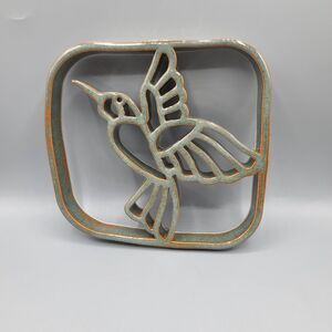 Bay Pottery Hummingbird Trivet Wall Hanging Table Decor Stoneware Pottery